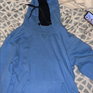 Baby blue and black champs hoodie